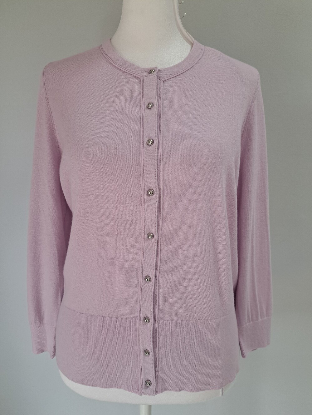 NWT WHBM Classic Lavender Button-Front Women’s Sweater Lavender